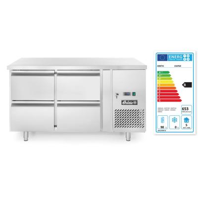 Chladicí stůl se 4 zásuvkami a postranními skříňkami, Arktic, Profi Line, 230V/250W, 1360x700x(H)858mm | 233764